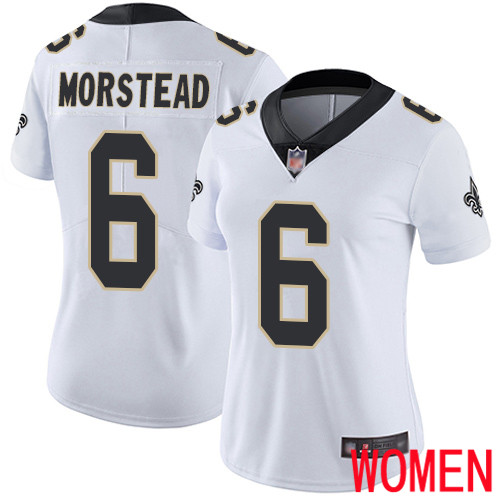 New Orleans Saints Limited White Women Thomas Morstead Road Jersey NFL Football #6 Vapor Untouchable Jersey->youth nfl jersey->Youth Jersey